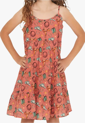 Rock and Roll Girls Conversational Print Dress
