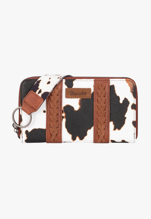 Wrangler Womens Cow Print Large Wallet