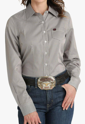 Cinch Womens Striped Tencel Western Shirt