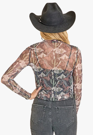 Rock & Roll Womens Sheer Blouse
