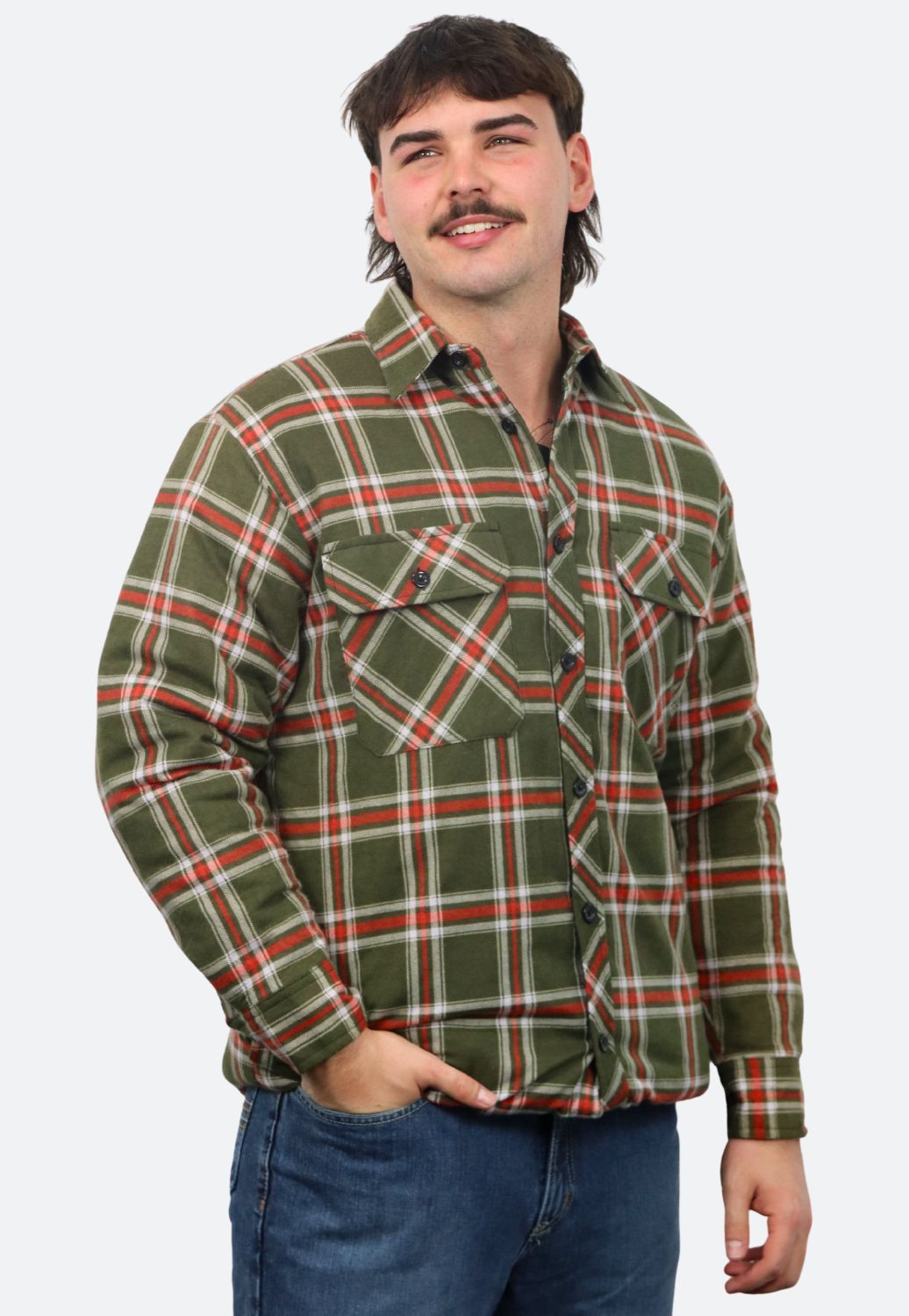 Pilbara Open Front Flannelette Quilted Shirt