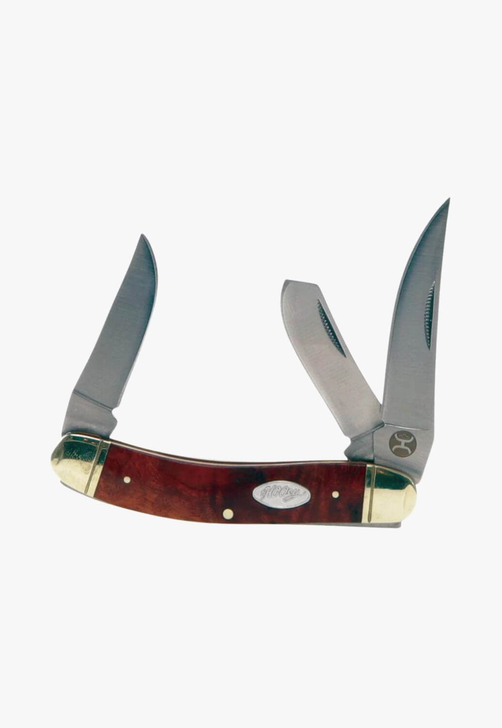 Hooey Burl Wood Sow Belly Knife