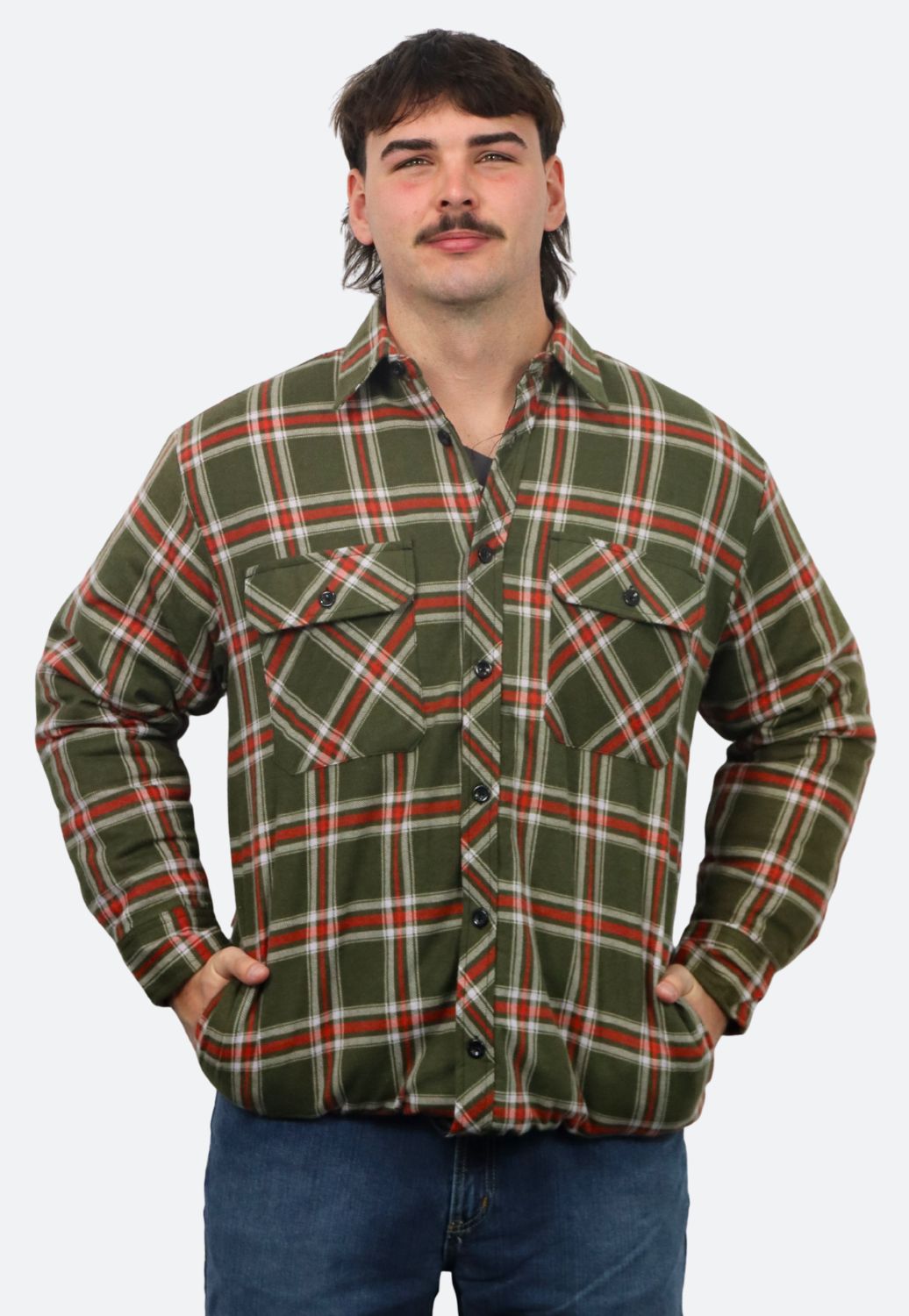 Pilbara Open Front Flannelette Quilted Shirt