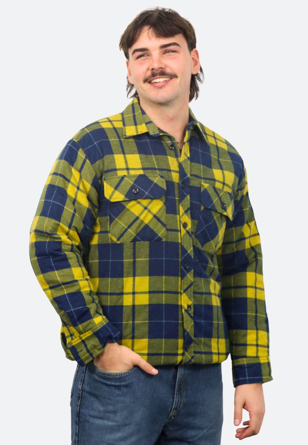 Pilbara Open Front Flannelette Quilted Shirt