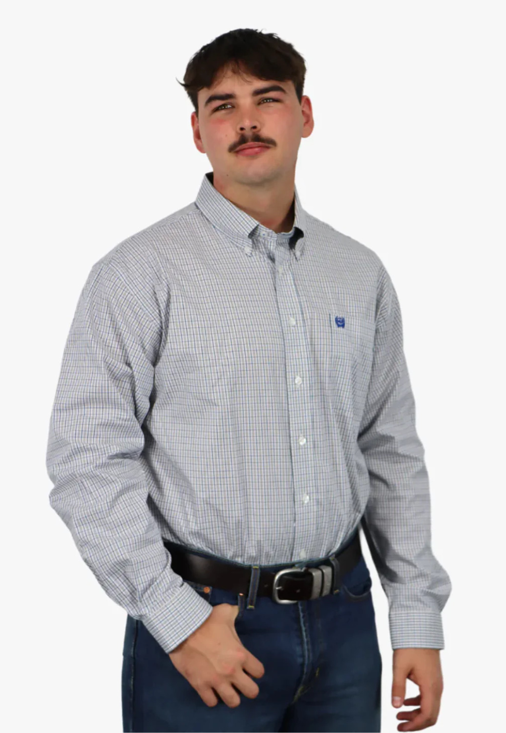 Cinch Mens Plaid Long Sleeve Shirt