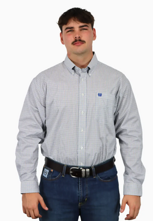 Cinch Mens Plaid Long Sleeve Shirt