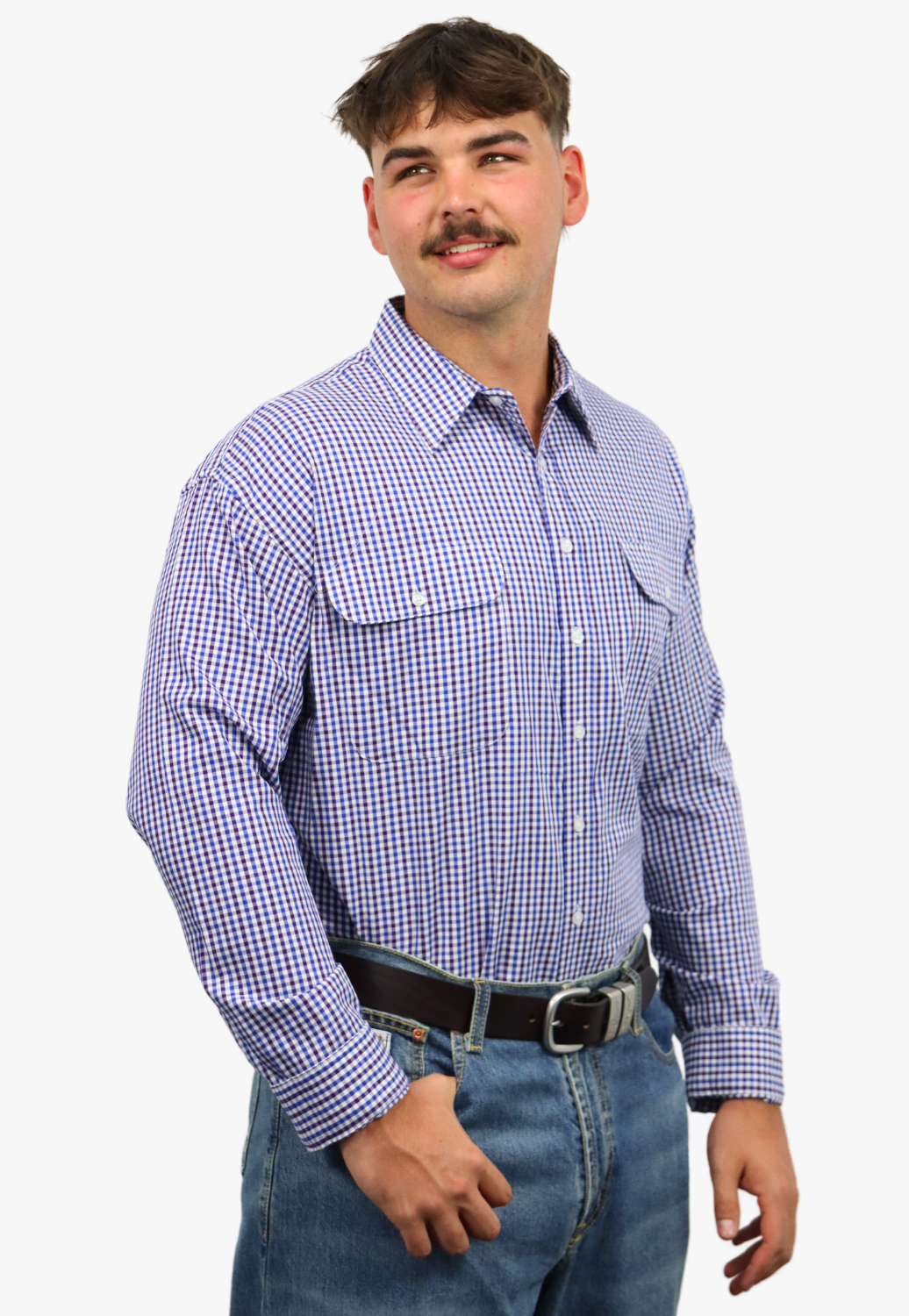 Bisley Mens Long Sleeve Checked Shirt