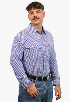Bisley Mens Long Sleeve Checked Shirt