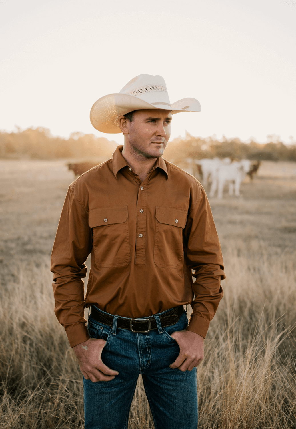 Pilbara Mens Closed Front Work Shirt RM200CF