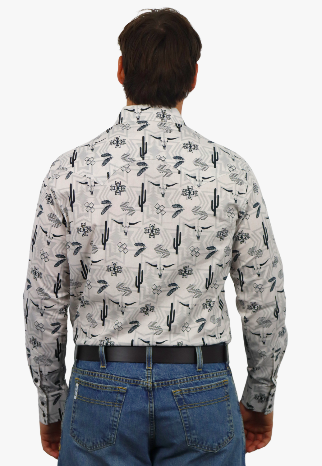 Rock & Roll Mens Aztec Poplin Long Sleeve Shirt