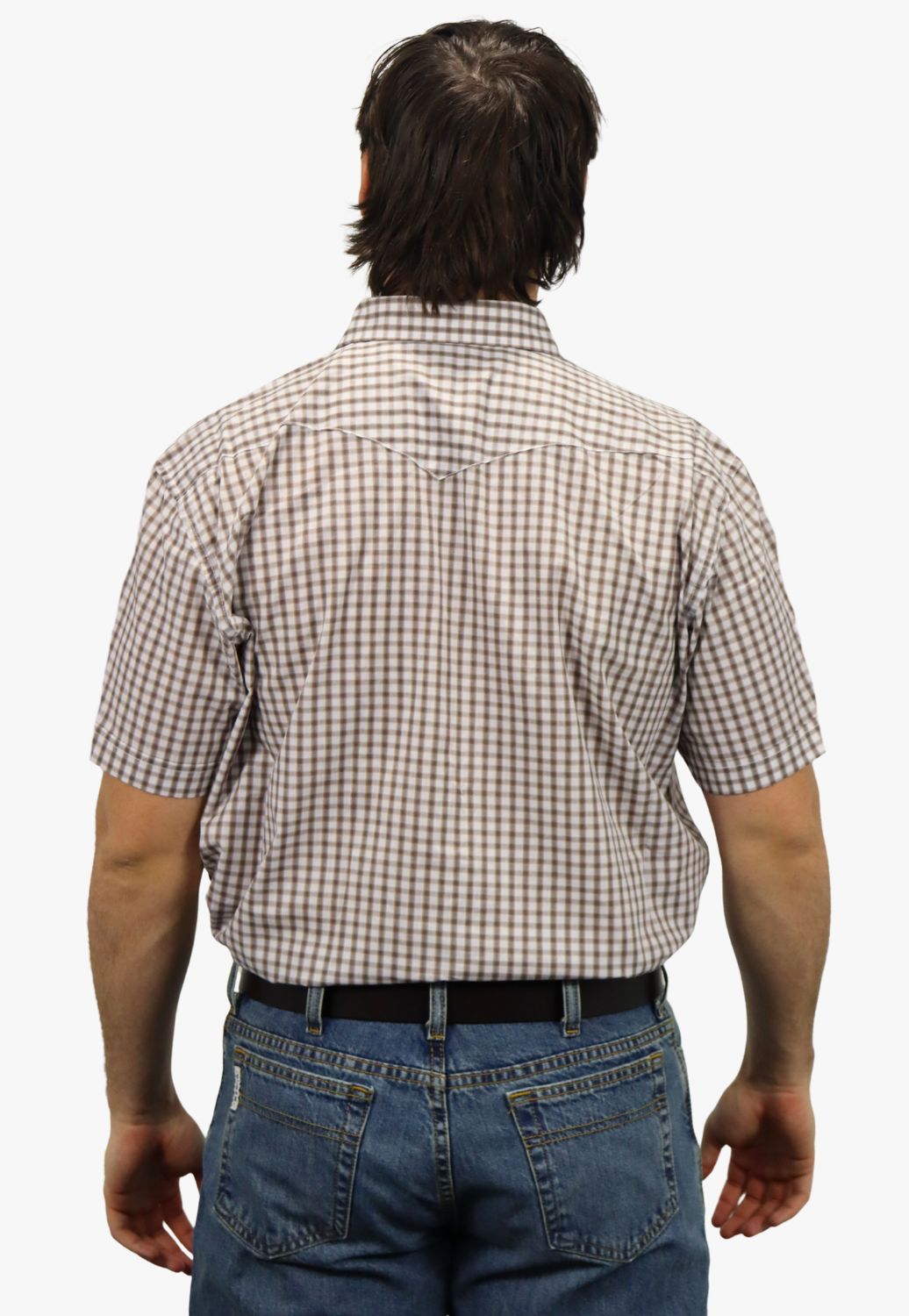 Panhandle Mens Checked Short Sleeve Shirt