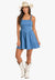Rock and Roll Womens Buckle Strap Mini Dress