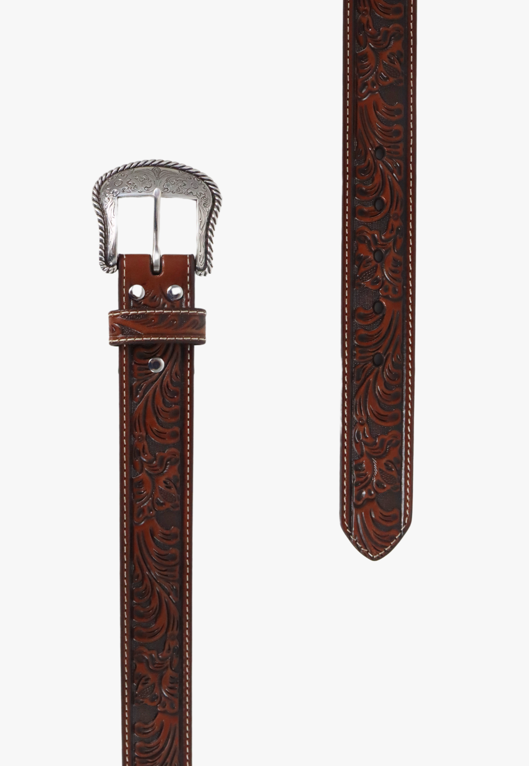 Nocona Mens Floral Embossed Belt