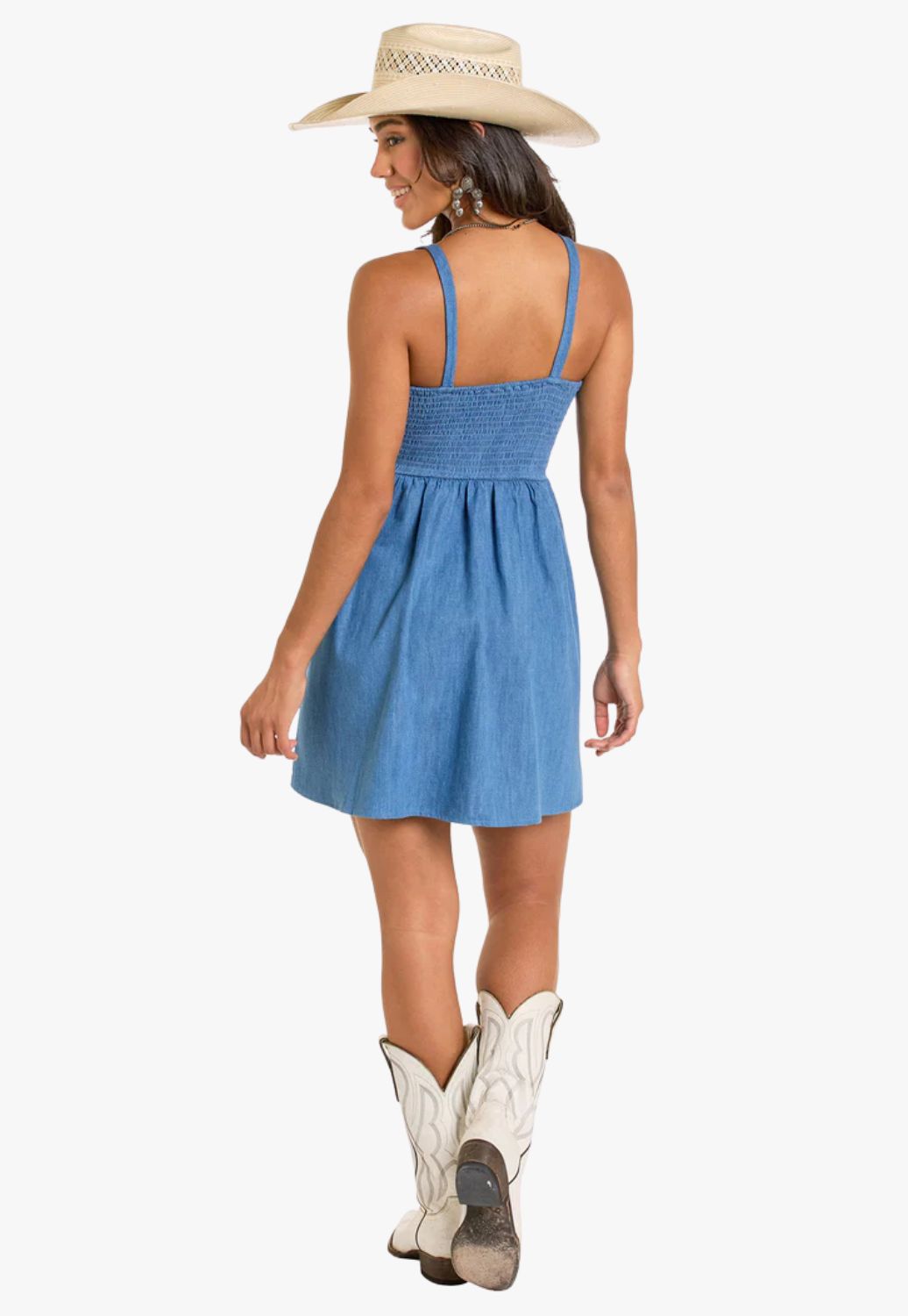 Rock and Roll Womens Buckle Strap Mini Dress