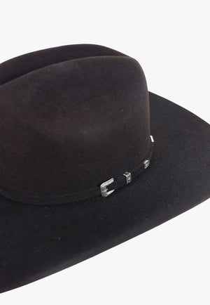 American Hat 10X Black Cherry RC Crown Hat Self Band