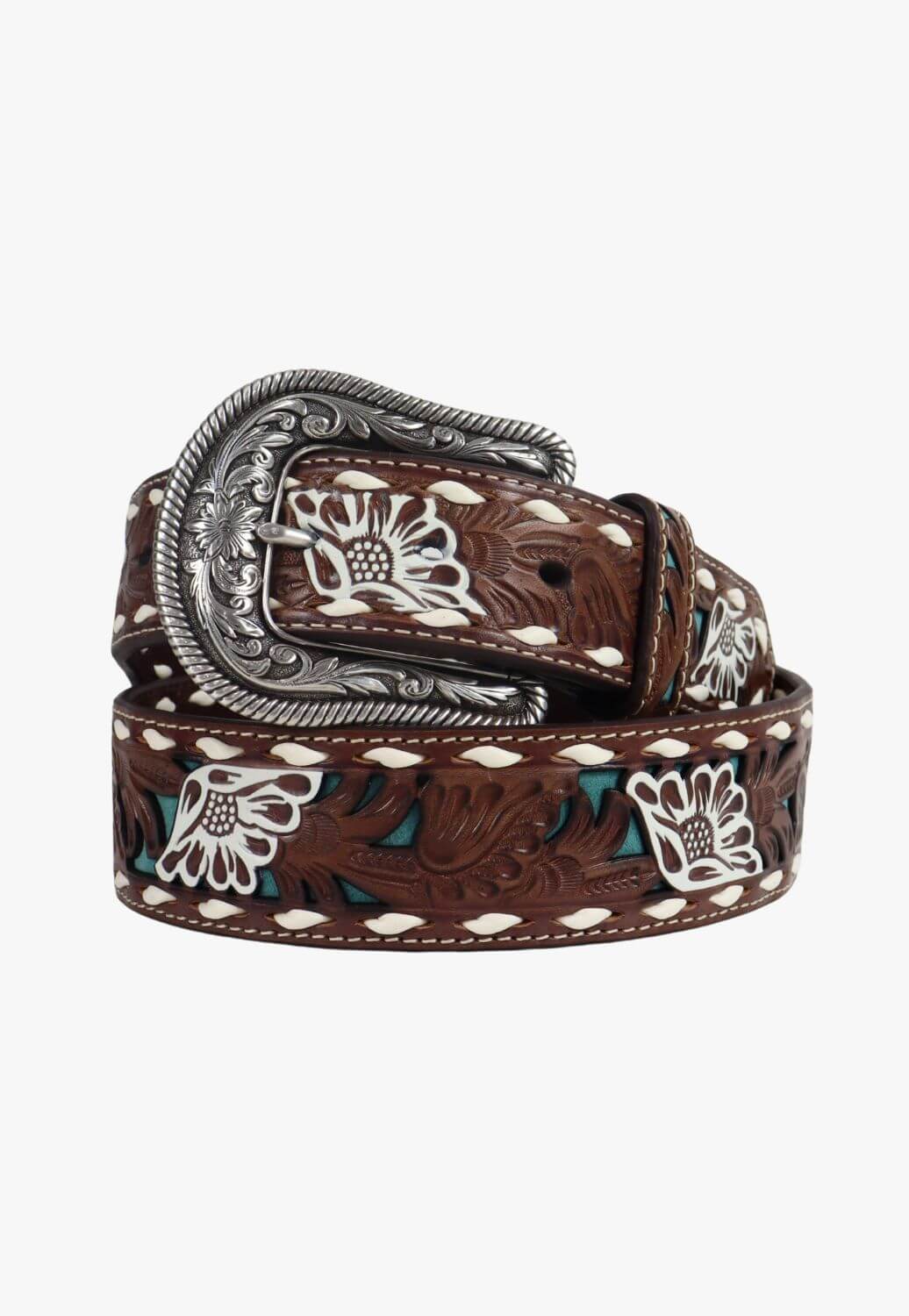 Nocona Womens Painted Flower Belt