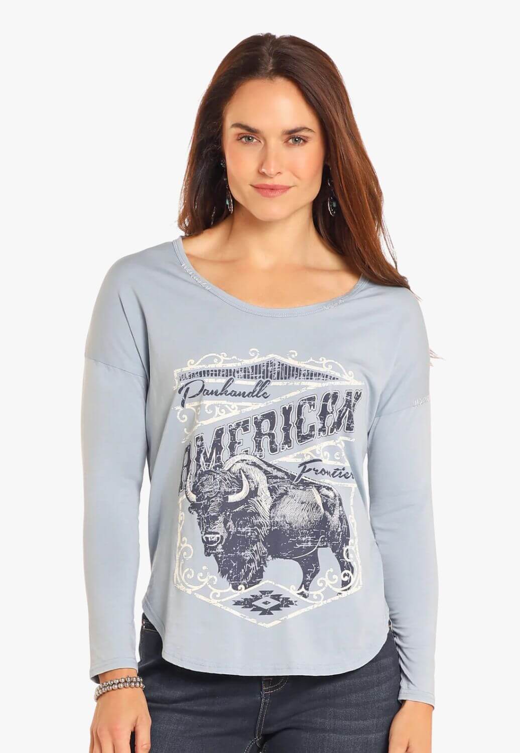 Panhandle Womens American Fronter Long Sleeve T-Shirt