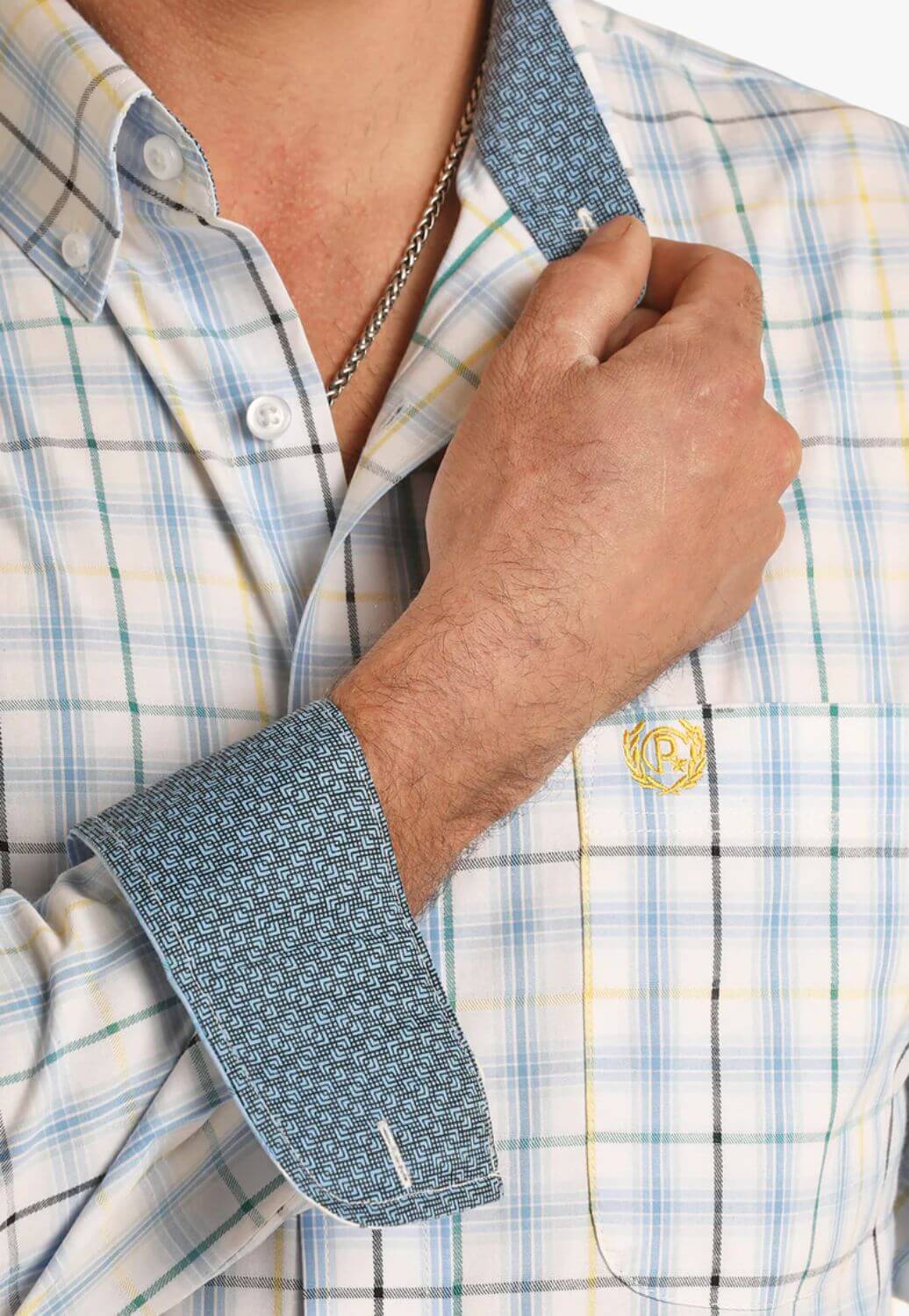 Panhandle Mens Check Long Sleeve Shirt