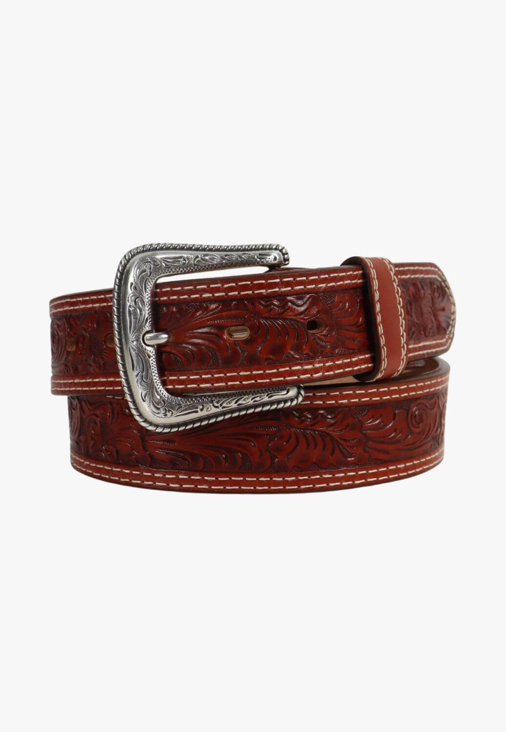 Nocona Mens Floral Embossed Belt