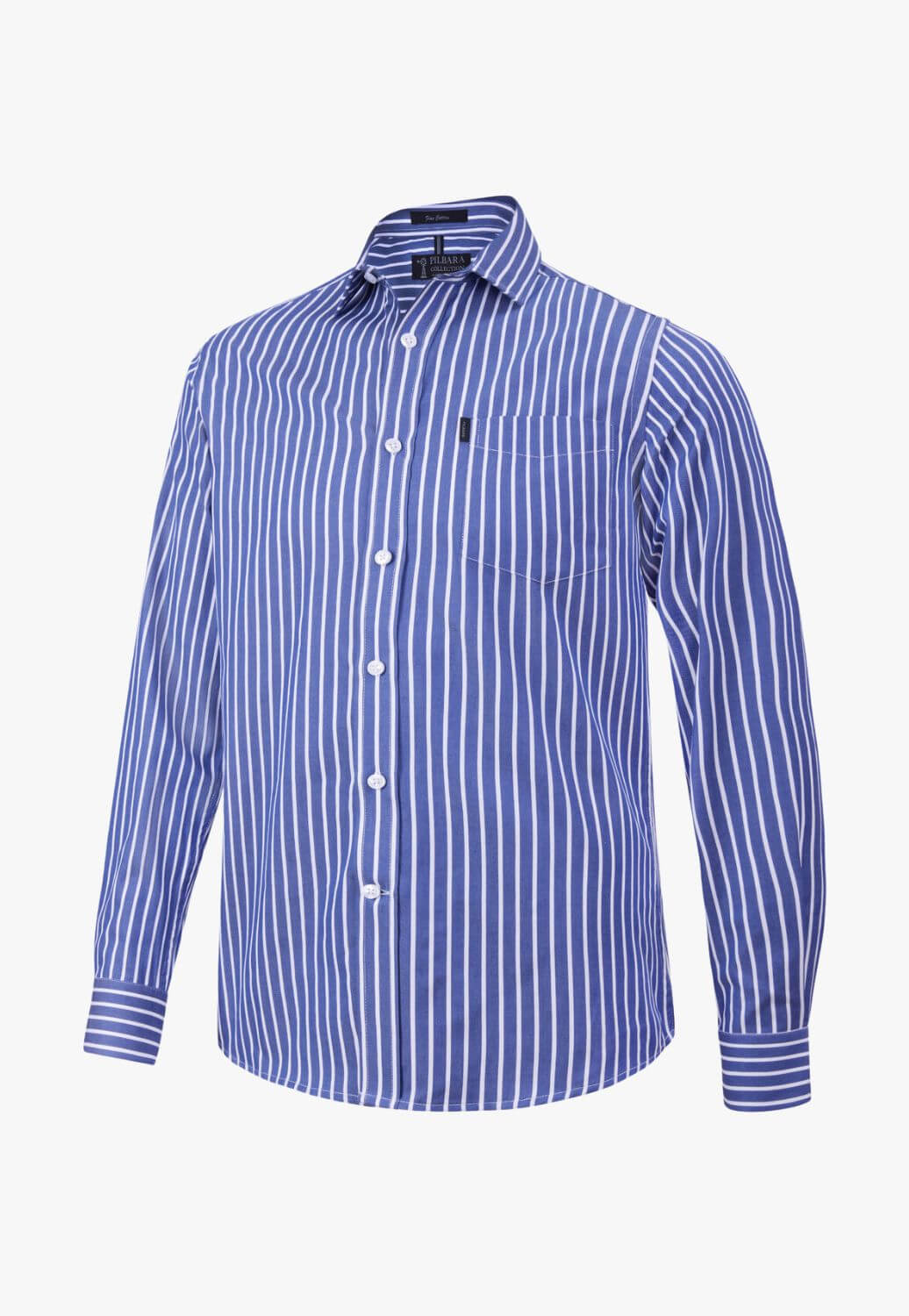 Pilbara Mens Y/D Stripe Long Sleeve Shirt