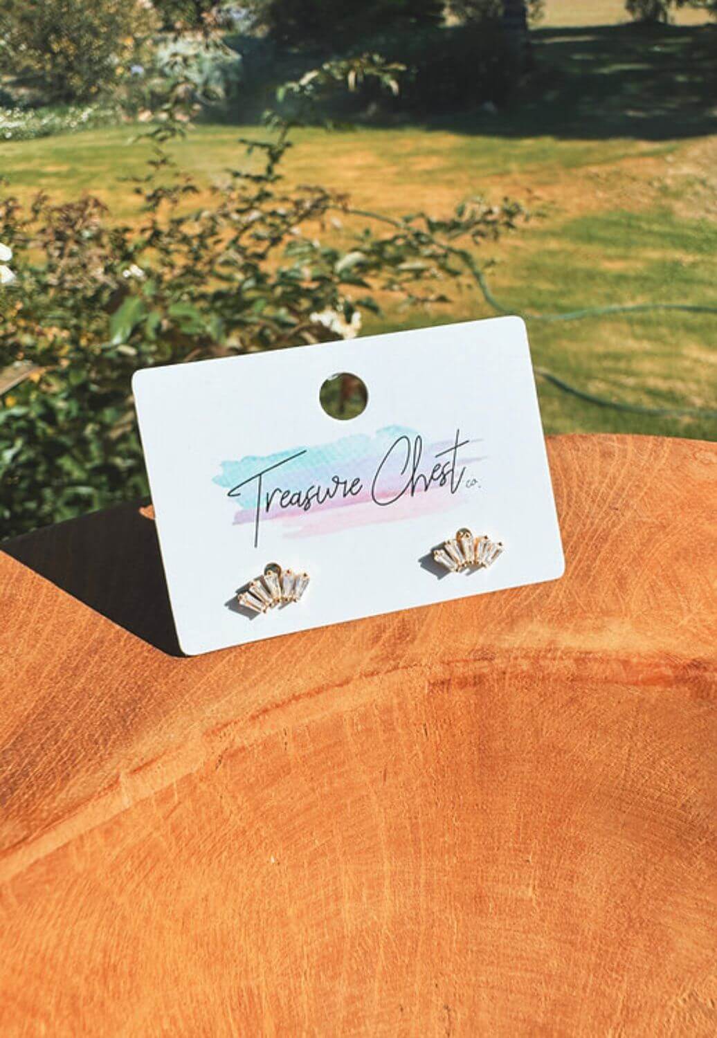 Treasure Chest Co Dainty Halo Earrings