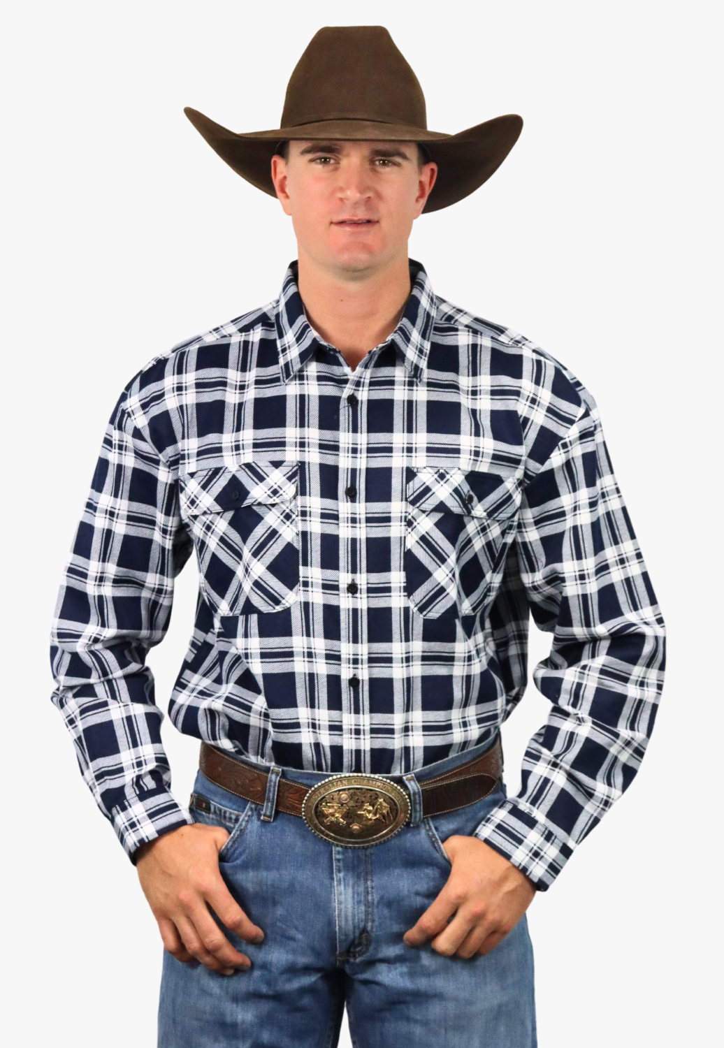 Pilbara Mens Open Front Flannelette Shirt