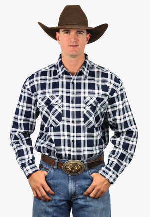 Pilbara Mens Open Front Flannelette Shirt