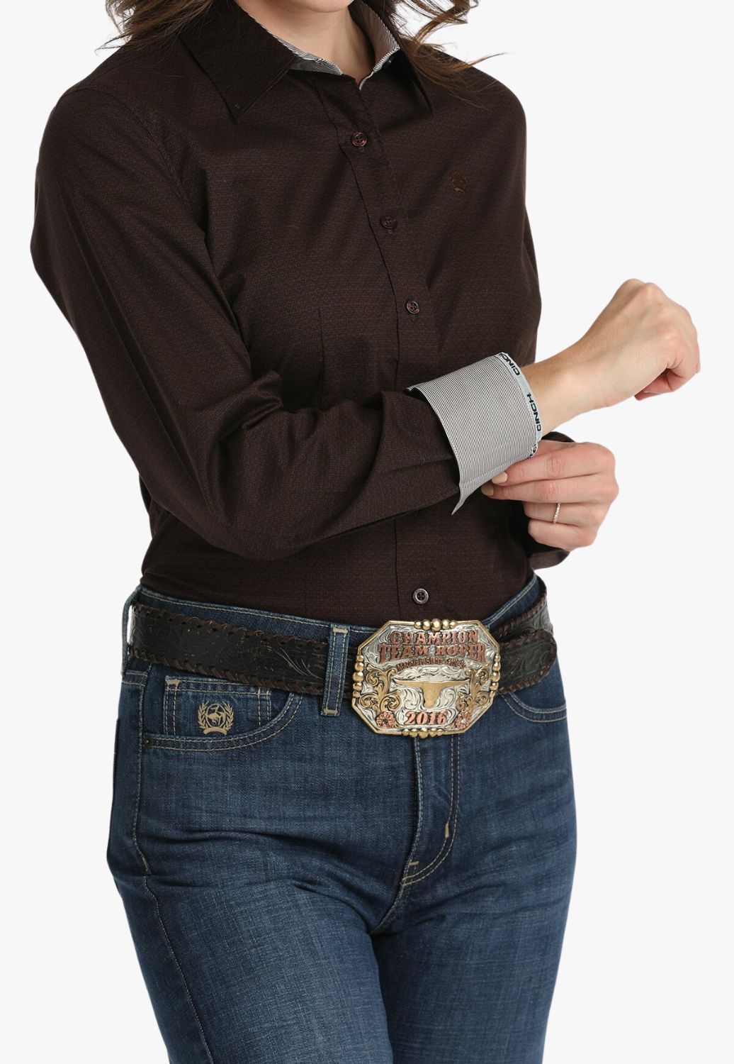 Cinch Womens Tonal Print Western Shirt