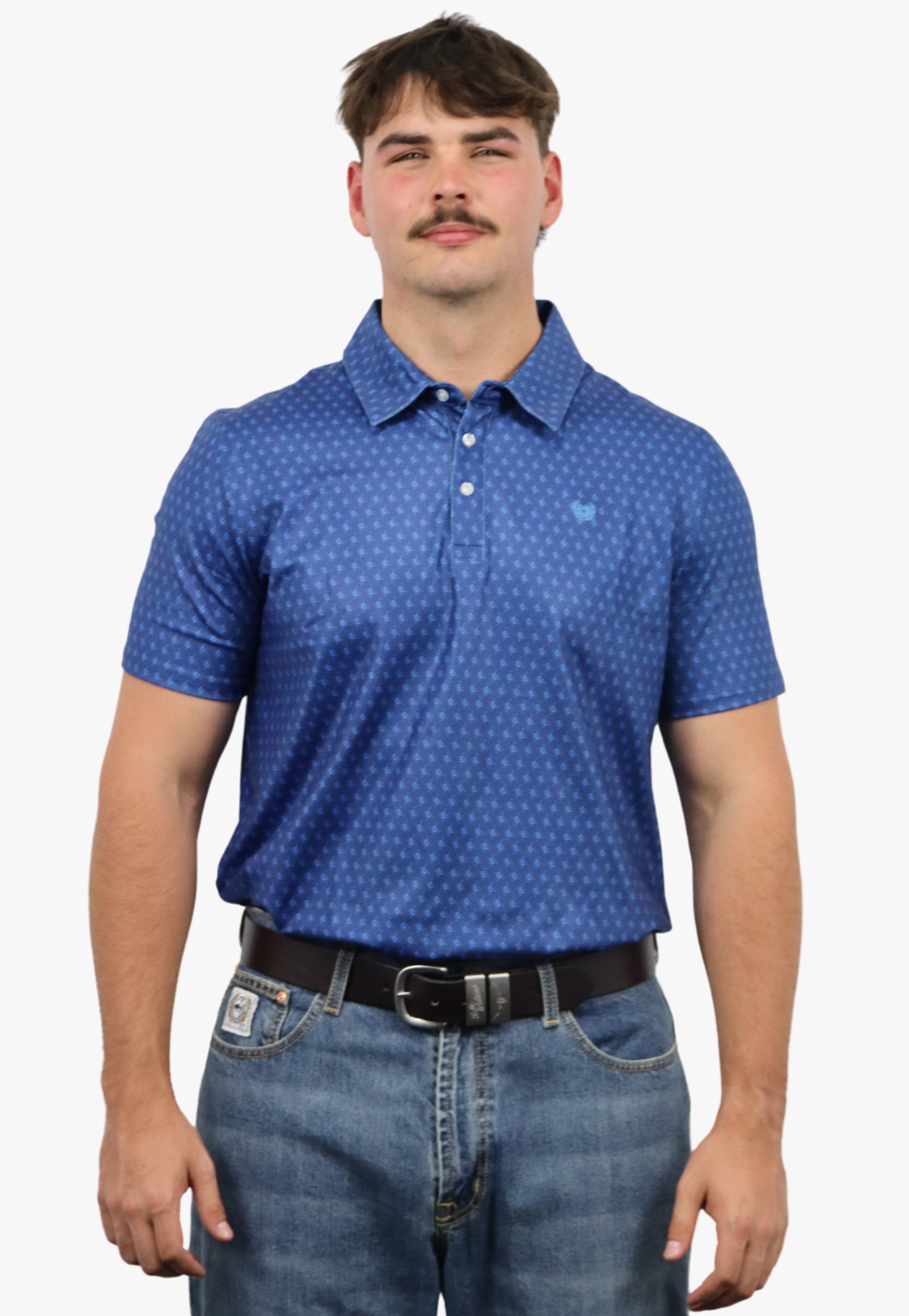 Rock & Roll Mens Ditzy Geo Knit Polo