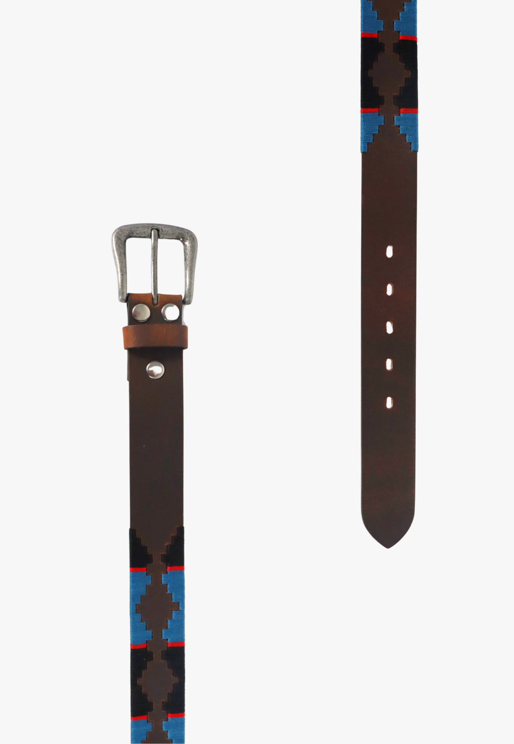 Nocona Mens Embroidered Strap Belt