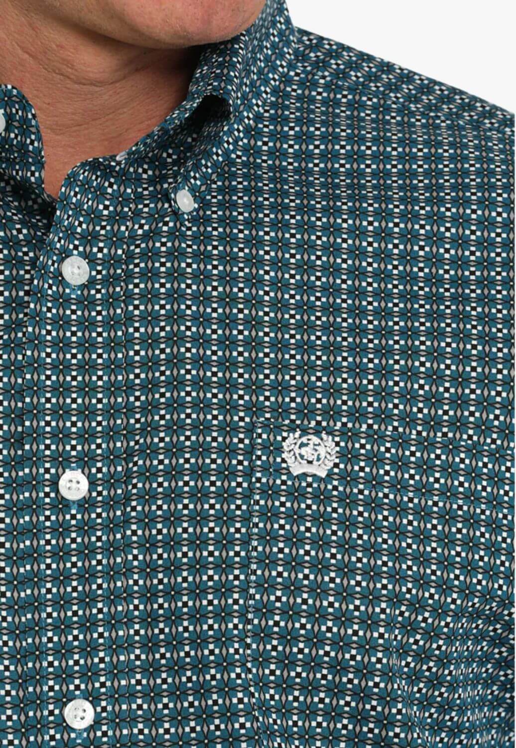 Cinch Mens Geometric Long Sleeve Shirt