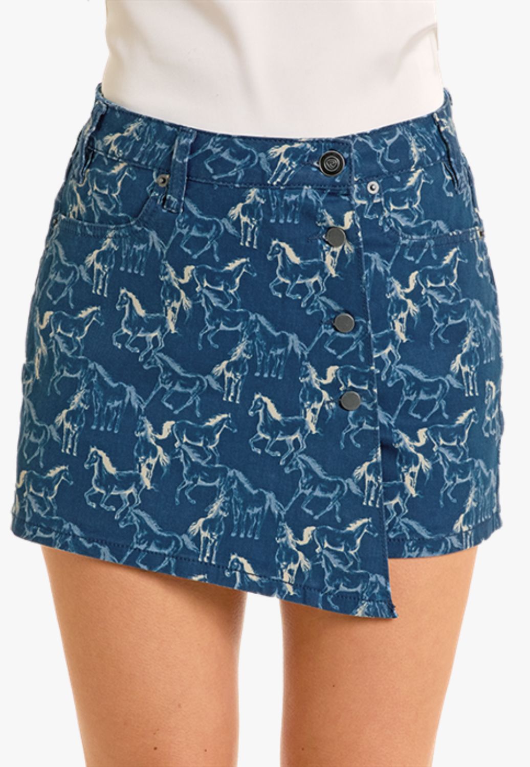 Rock and Roll Womens Horse Print Skort