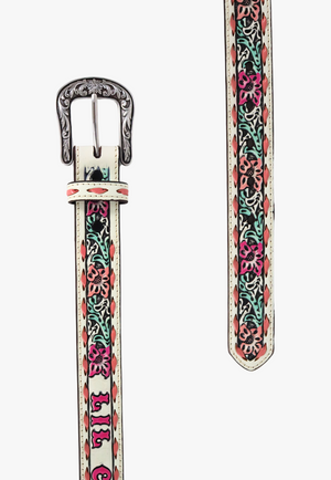Angel Ranch Girls Lil Cowgirl Floral Embossed Belt