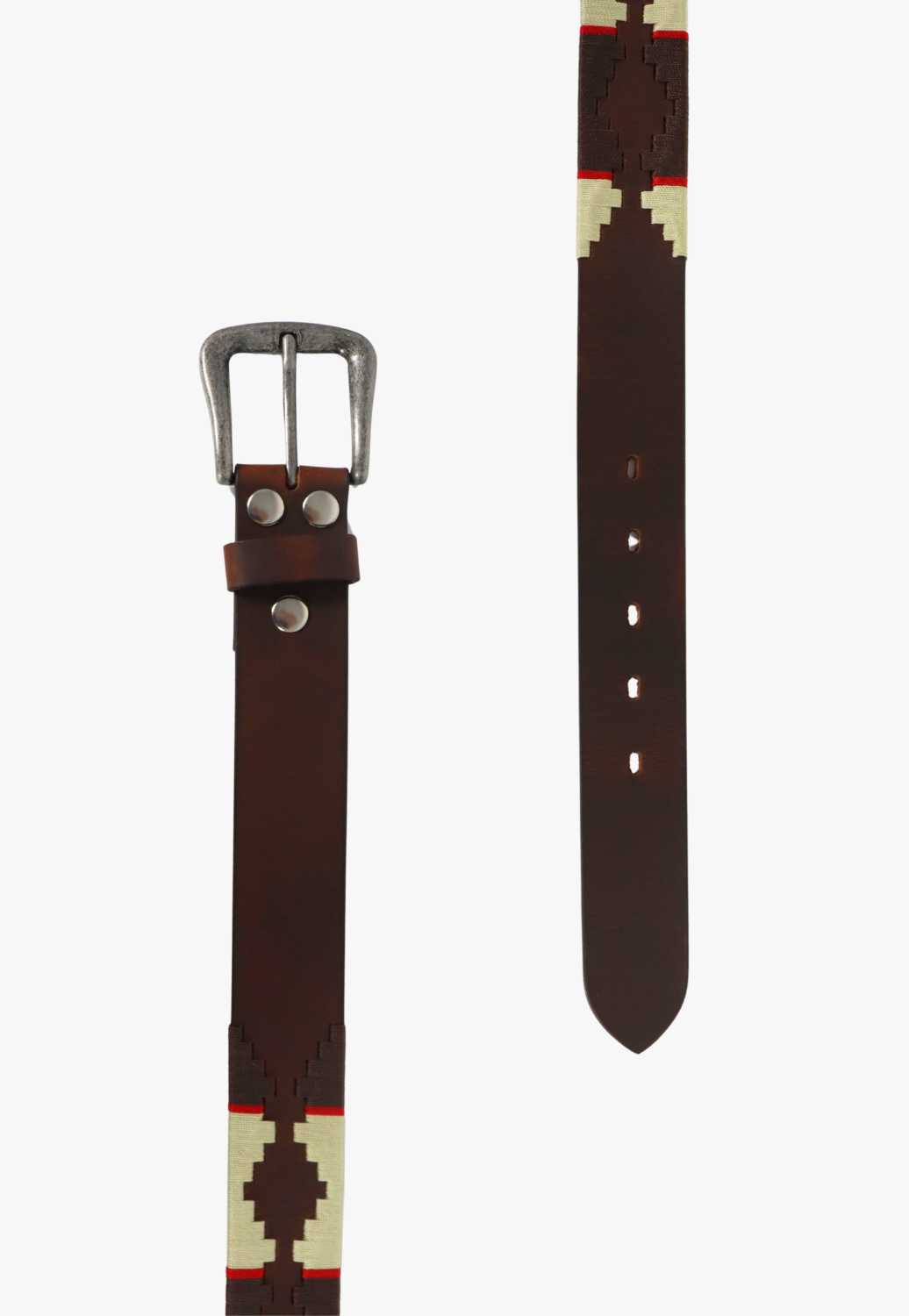 Nocona Mens Embroidered Strap Belt