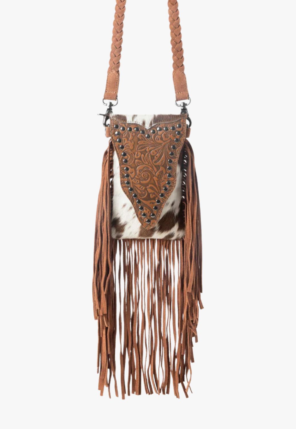 Myra Dusk & Dust Fringe Leather Bag