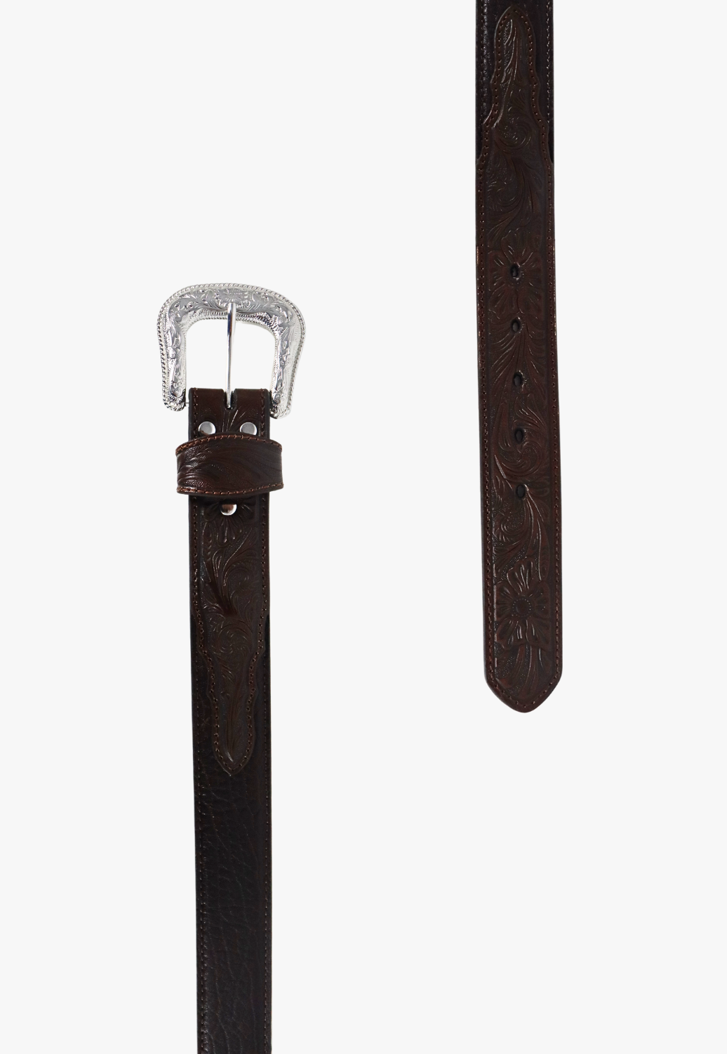 Nocona Mens Bullhide Tooled Belt