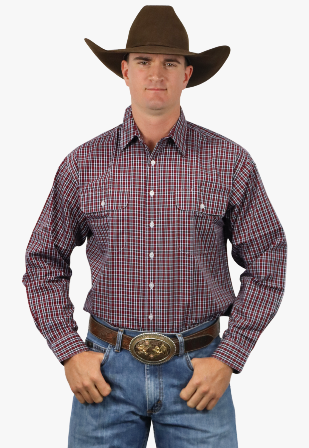 Bisley Mens Countryman Check Long Sleeve Shirt