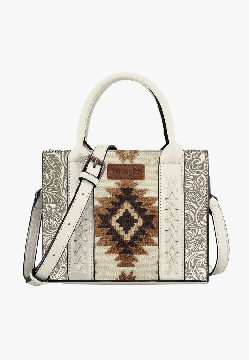 Wrangler Aztec Tooled Crossbody Bag
