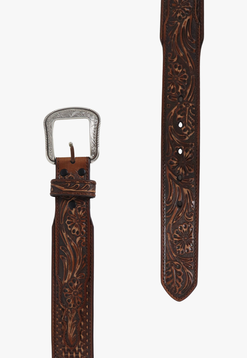 3D Mens Floral Basket Belt