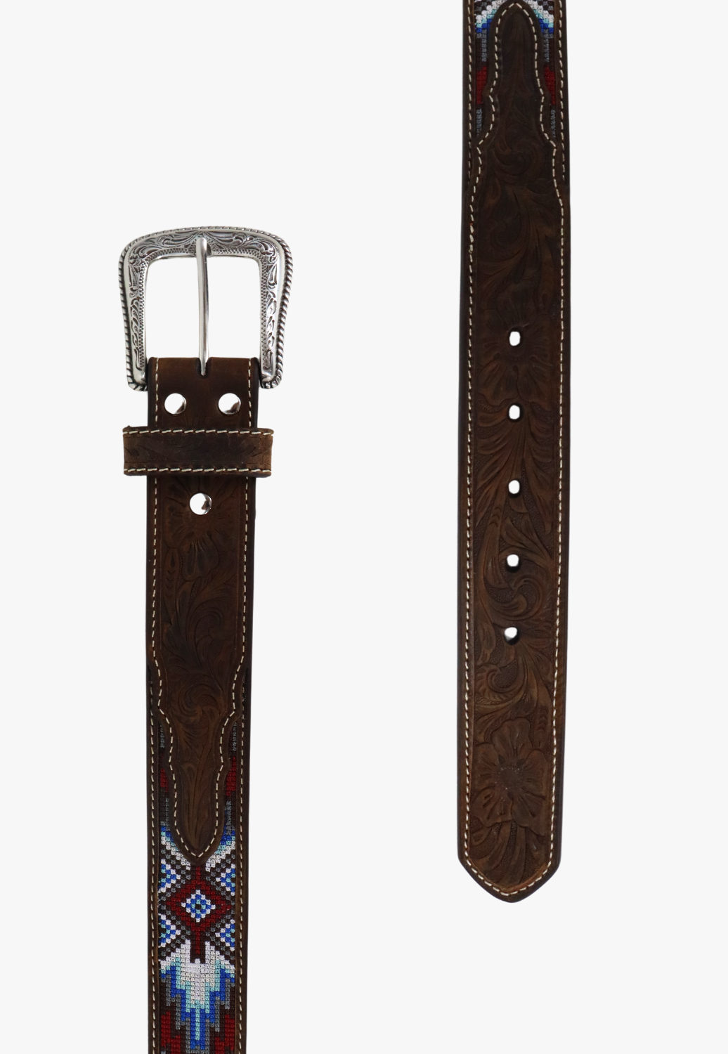 3D Mens Embroidered Southwest Inlay Belt