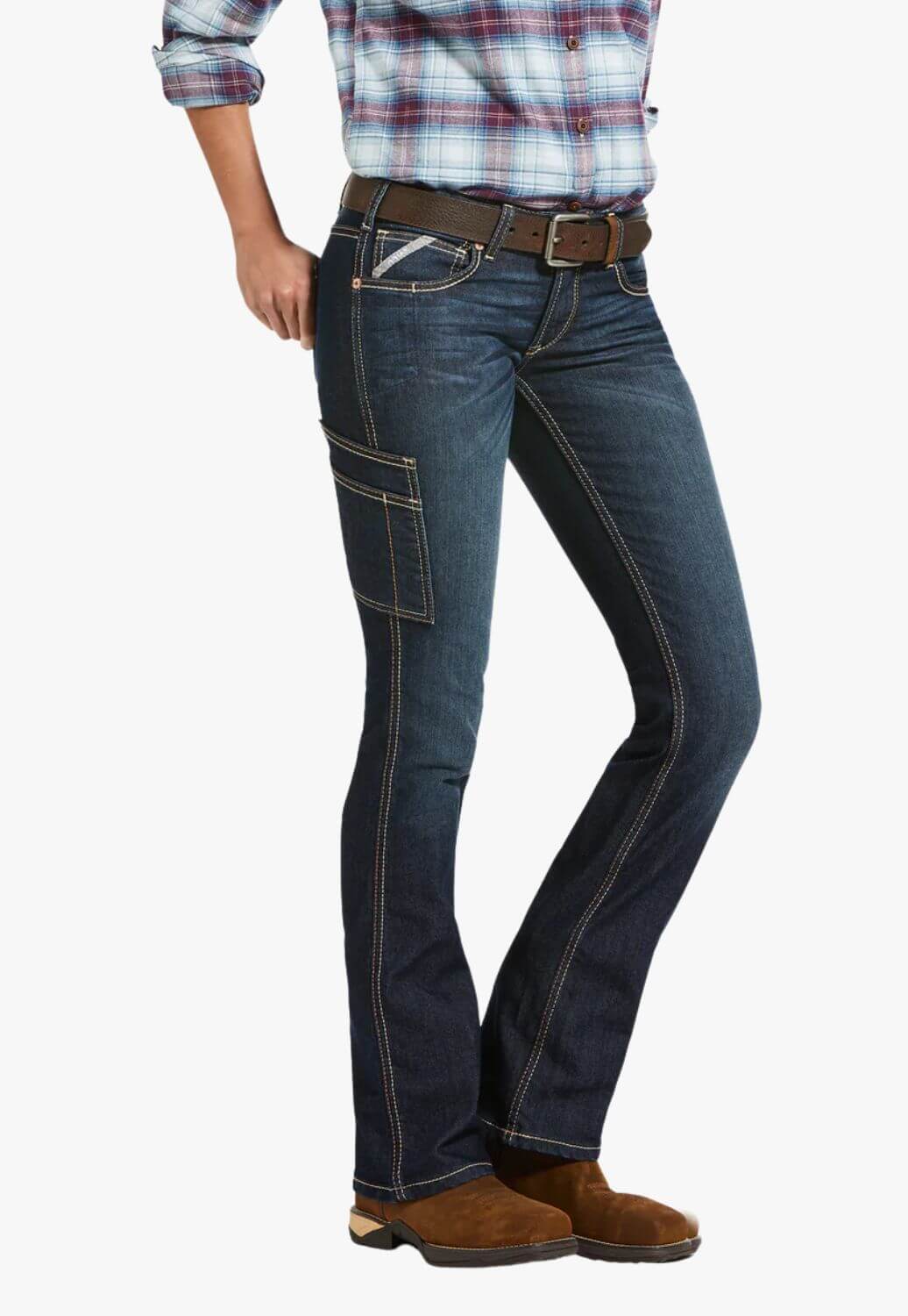Ariat Womens Rebar DuraStretch Rivitier Boot Cut Jean