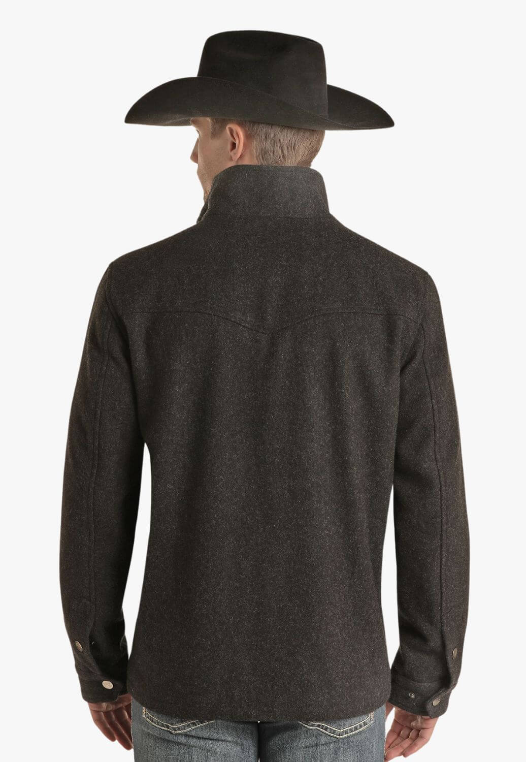 Powder River Mens Heather Wool Zip Jacket