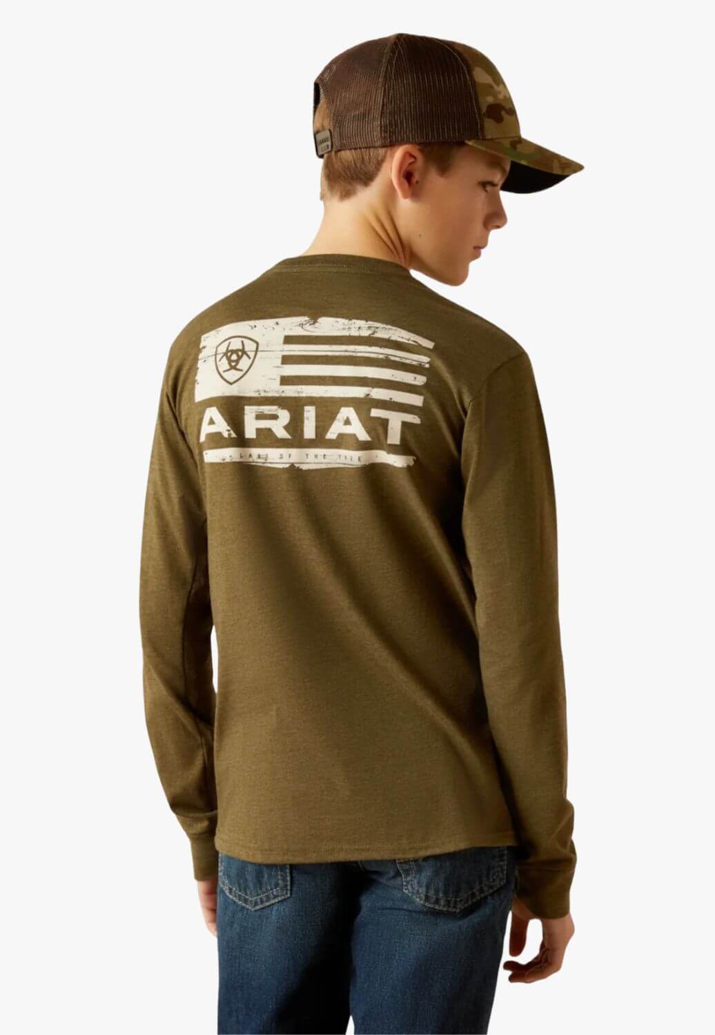 Ariat Boys Boarded LOTF Hex Long Sleeve T-Shirt
