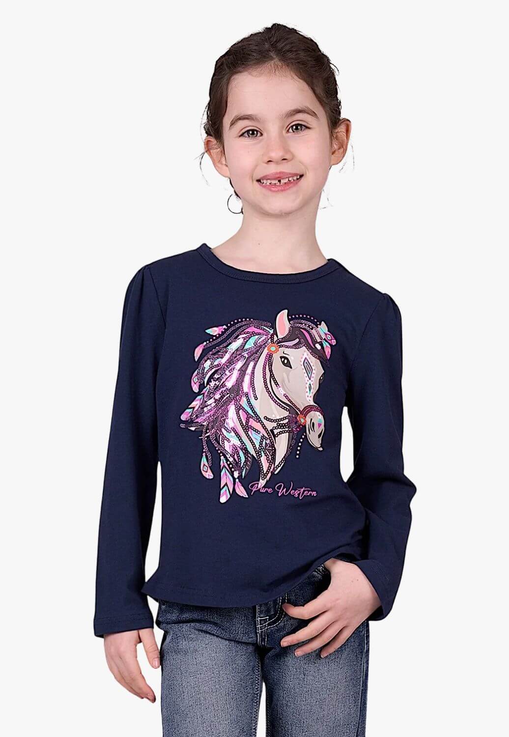 Pure Western Girls Kit Long Sleeve T-Shirt