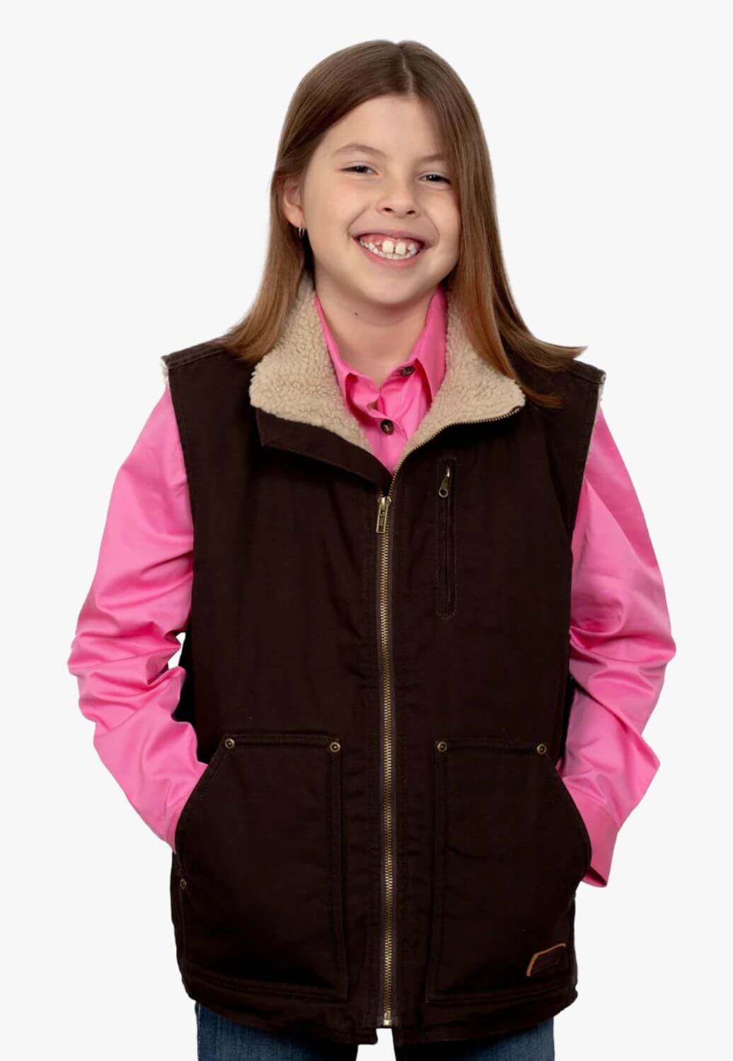 Just Country Junior Diamantina Sherpa Vest
