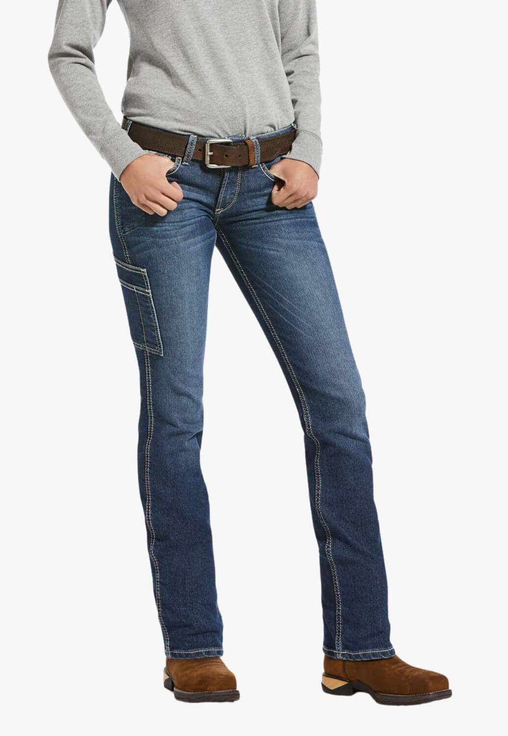 Ariat Womens Rebar Riveter Mid Rise Straight Jean