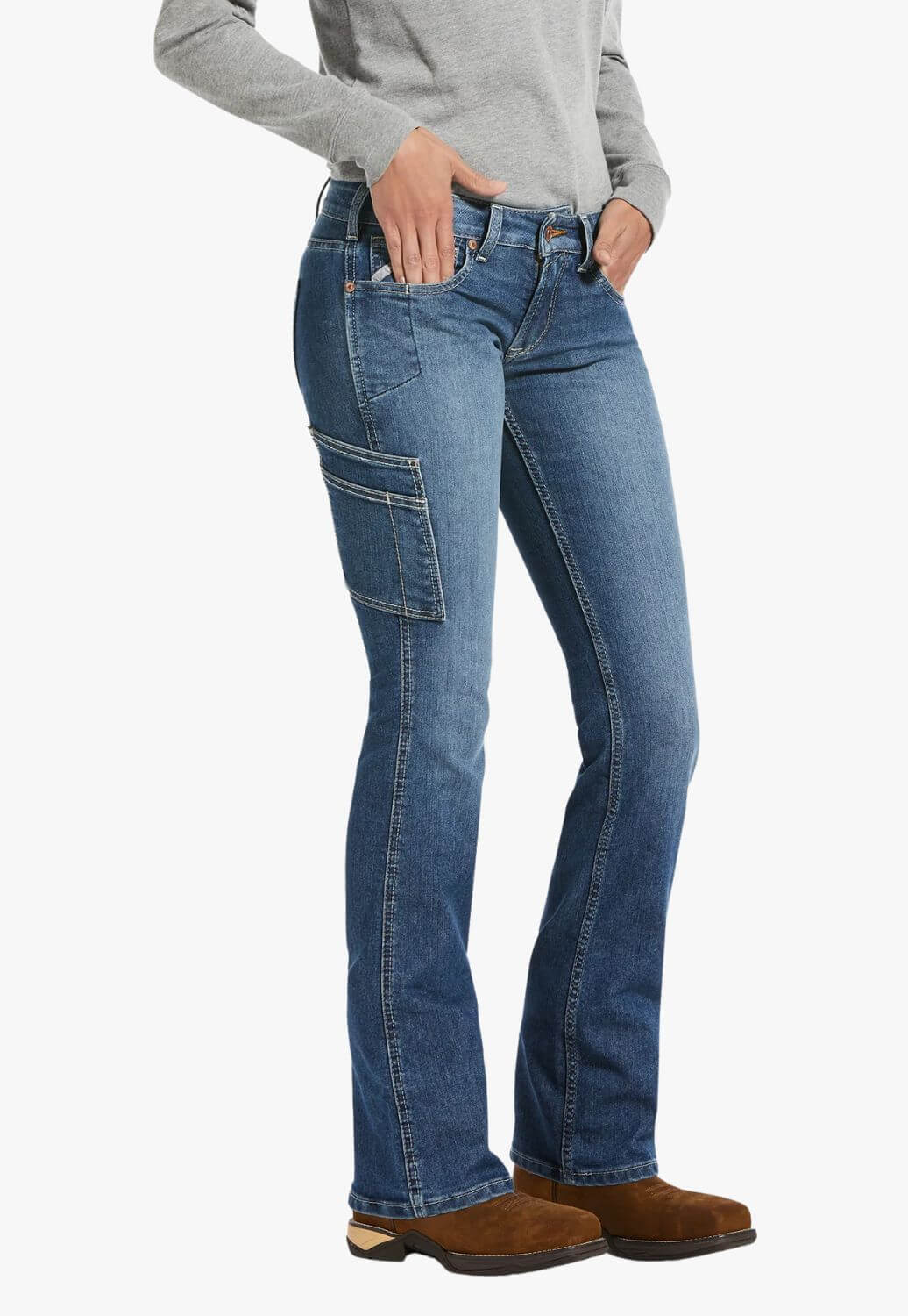 Ariat Womens Rebar DuraStretch Raven Boot Cut Jean