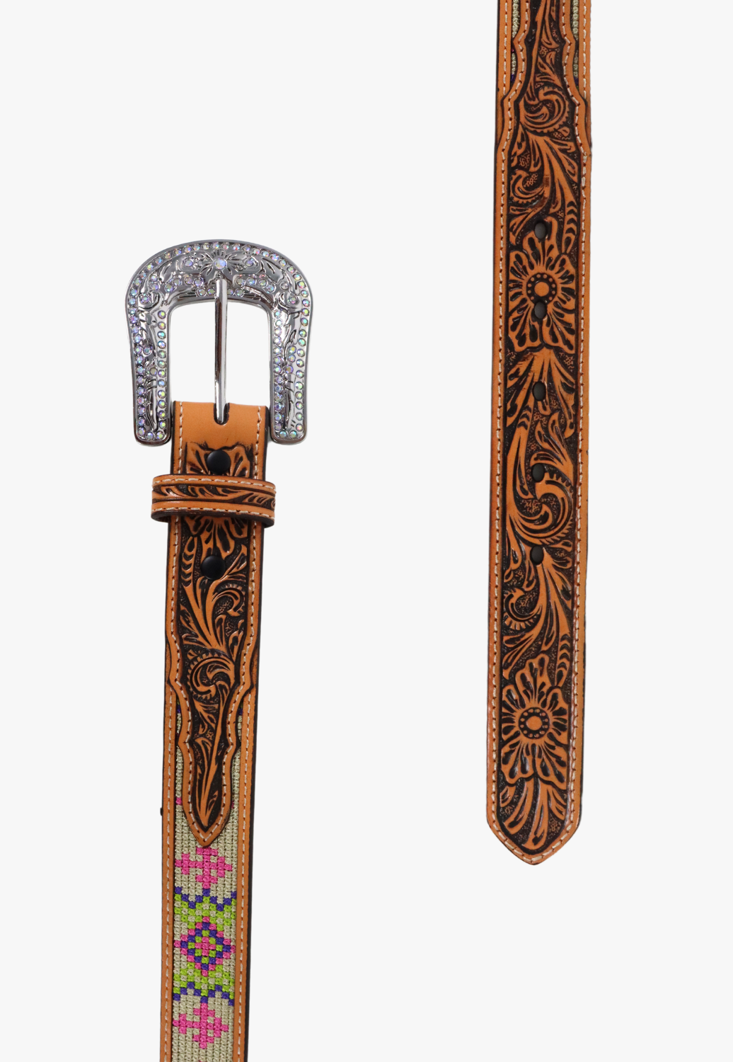 Angel Ranch Girls Floral Embroidered Belt