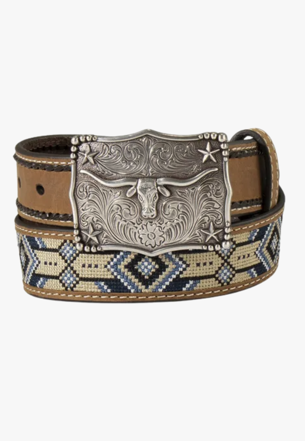 3D Boys Southwestern Inlay Western Belt