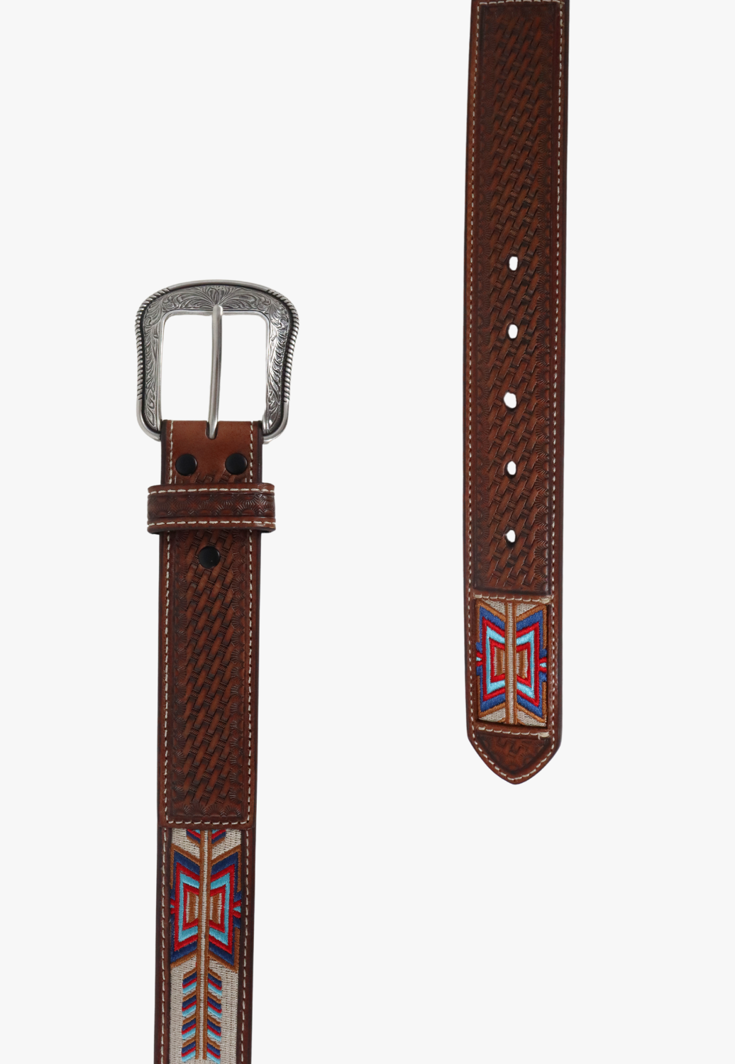 3D Mens Embroidered Arrow Belt